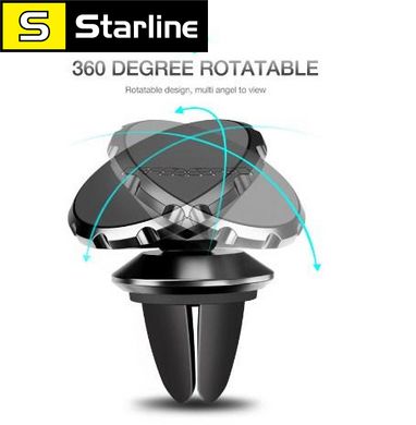 Магнитный автомобильный держатель Cafele 360 для салона автомобиля в воздуховод из алюминиевого сплава