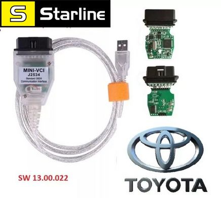 Toyota/Lexus діагностичний сканер, автосканер туота mini Vci Techstream V13.00.022