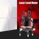 Професійний Лазерний Рівень червоний лазер, Нівелір, 5 Ліній 6 Точок Hilda Ls-050, Акумулятор 3000 мАч