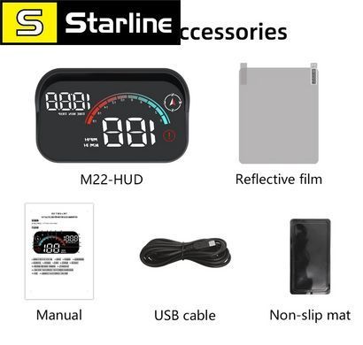 Проєкційний дисплей AD M22 GPS HUD, універсальний цифровий спідометр, проєкція на лобове скло USB