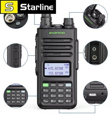 Рація BaoFeng UV-13 PRO V2, 10 Вт, Дводіапазонна, роз'єм usb-c, дальність 30 км &mdash; 15 днів Чорний