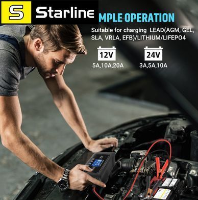 Зарядний пристрій HTRC 20A 12V-24V P20 для олив'яно-кислотних, AGM, гелевих, PB, літієвих, LiFePo4 акумуляторів