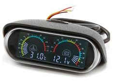 Цифровой датчик температуры воды и вольтметр 2 в 1, 12 В, 24 В ЖК-дисплей для легковых и грузовых автомобилей
