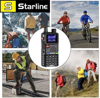 Рація BaoFeng UV 5RH, 15 Вт, Дводіапазонна, роз'єм usb-c, дальність 30 км &mdash; 15 днів Чорний