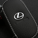 Кожаная ключница, автоключница, ключница черная в подарочной коробке с логотипом LEXUS