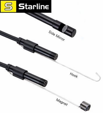 Ендоскоп Бороскоп камера Y102 HD діаметр 7 мм з підсвічуванням 3 в 1 Micro USB, Type-C і USB довжина 5 метрів