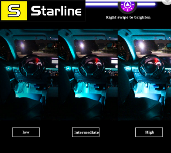 Світлодіодна стрічка RGB 10-в-1 довжина 8 м неон, неон на додатку + підсвічування салону 2 в 1