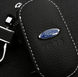 Шкіряна ключниця, автоключниця, ключниця чорна в подарунковій коробці з логотипом FORD