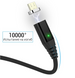 Магнітний кабель Pzoz 2.4 А для заряджання Microusb,Тип-C, Iphone. Магнітне заряджання довжина 1 метр