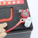 FOXUR клеми затискачі для автомобільного акумулятора комплект 2 штуки (червона та синя)