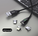 Магнітний кабель Pzoz 2.4 А для заряджання Microusb,Тип-C, Iphone. Магнітне заряджання довжина 1 метр