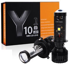 Лампы Лед Светодиодные Y10 H7 mini led lens Turbo Fan Y10 - 15000Lm - 6000K мини линзы ксенон 70Ватт Canbus