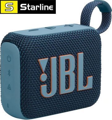 JBL GO 4 Беспроводная портативная Bluetooth-колонка небольшого размера с длительным временем автономной работы Синий