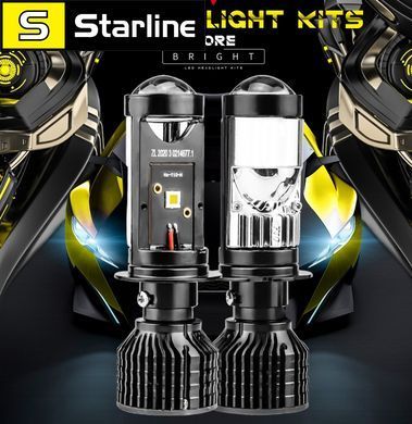 Лампи Led Світлодіодні Y10 H7 mini led lens Turbo Fan Y10 &mdash; 15000 Lm &mdash; 6000 K міні лінзи ксенон 70 Ватів Canbus