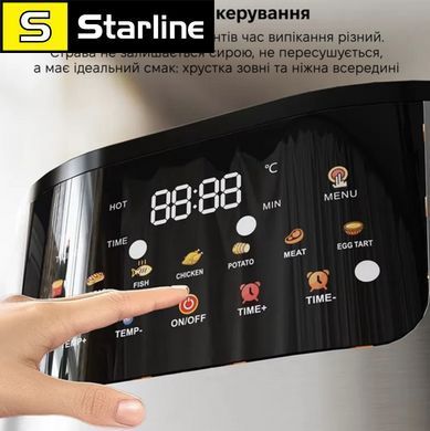 Багатофункціональний аерогриль мультипіч INSPIRE 15 літрів 2800 Ватт MS-852 фритюрниця без олії з сенсорним екраном