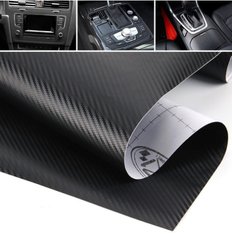 Пленка декоративная под карбон 4D шириной 50 см черный, виниловая пленка из углеродного волокна для авто