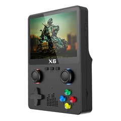 Игровая консоль X6, 3,5-дюймовый IPS-экран, двойной джойстик, 11 симуляторов ЧЕРНЫЙ