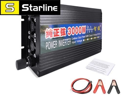 Инвертер чистый синус, чистая синусоида 12v на 220v инвертор 3000 ВАТТ для котла, насоса, холодильника