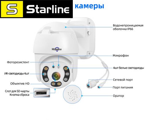 Hiseeu 3MP 1080P POE PTZ IP CCTV камера видеонаблюдения 4X цифровой зум