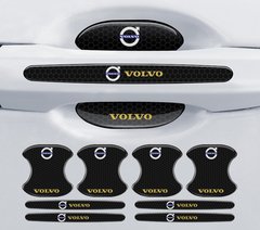 Набор карбоновых силиконовых накладок для автомобиля 8 шт, защитные накладки под и на ручки силикон VOLVO