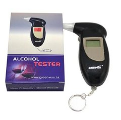 Персональный алкотестер GREENNWON Alcohol Tester электрохимический 5 мундштуков