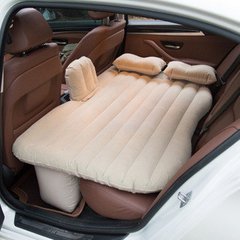 Автомобільний надувний матрац на заднє сидіння (бежевий 138х88х45см)