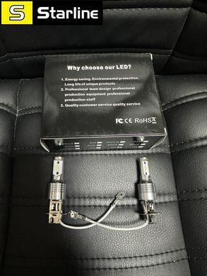 Автомобильные светодиодные лед LED BULBS лампы H3 6000K 80 Вт 12 в 24 Вольт комплект 2 шт