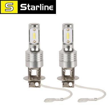 Автомобильные светодиодные лед LED BULBS лампы H3 6000K 80 Вт 12 в 24 Вольт комплект 2 шт