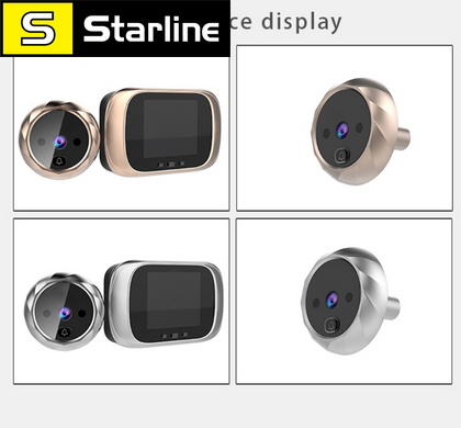 Відеооченят — дверний дзвінок цифровий для квартири з 2,8 "LCD кольоровий екран і фото запис Sliver