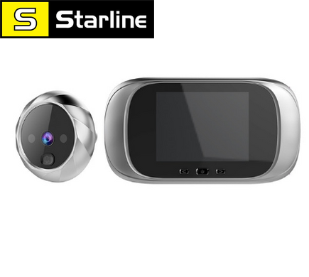 Видеоглазок - дверной звонок цифровой для квартиры с 2,8 "LCD цветной экран и фото записью Sliver