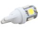 Светодиодные Led лампочки T10 W5W безцокольные 9V-12V в габариты ЛЕД 6000 K белый комплект 2 штуки