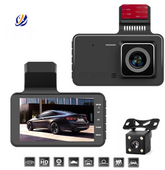 Автомобильный видеорегистратор c камерой заднего вида, видео 1080P Full HD DUAL LENS Экран 4 + камера
