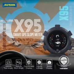AUTOOL X95 Автомобильный инклинометр 4x4 обеспечивает угол наклона, скорость, спутниковое время, GPS