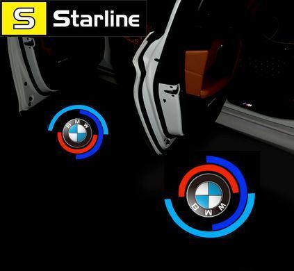 Штатна підсвітка дверей із логотипом BMW комплект 2 штуки