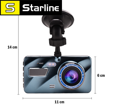 Автомобільний відеореєстратор з камерою заднього огляду, відео 1080P Full HD DUAL LENS A10"/ Екран 4"