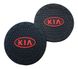 Нескользящий силиконовый коврик в подстаканник с логотипом KIA комплект 2 штуки