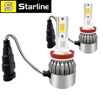 Комплект автомобильных LED ламп C6 H11, 2 шт, 36W / Светодиодные лампы для авто / Лампы для фар