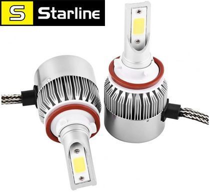 Комплект автомобильных LED ламп C6 H11, 2 шт, 36W / Светодиодные лампы для авто / Лампы для фар
