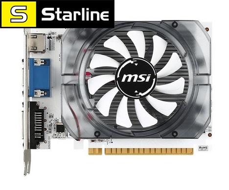 Видеокарта MSI PCI-Ex GeForce GT 730 4096MB DDR3 (128bit) (700/1000) (VGA, DVI, HDMI) (N730-4GD3V2) Витринный