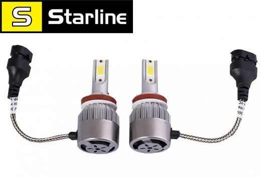 Комплект автомобильных LED ламп C6 H11, 2 шт, 36W / Светодиодные лампы для авто / Лампы для фар