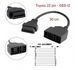 Переходник с OBD2 16pin мама на Toyota 22pin папа