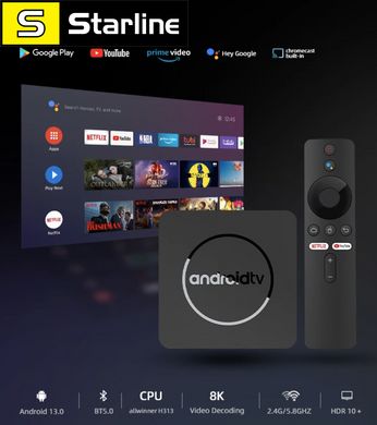 Смарт-ТВ-приставка Allwinner H313 на Android 10, 2 + 16 ГБ ТВ Box