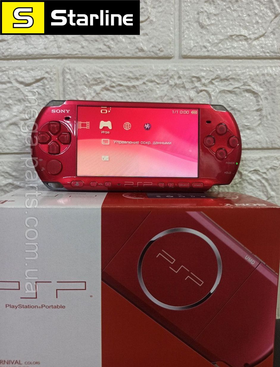 Sony PlayStation PSP- 3006 RADIANT RED 16 Гб прошитая, много игр, новое  состояние, полный заводской комплект - STARLINE