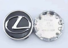 Колпачки (заглушки) в диски Lexus 62 мм 4 шт/компл Черный хром
