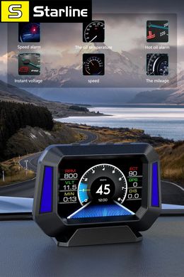 Бортовой компьютер инклинометр Автомобильный датчик уровня HUD наклона в реальном времени GPS