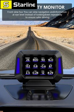 Бортовой компьютер инклинометр Автомобильный датчик уровня HUD наклона в реальном времени GPS