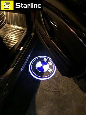 Штатная подсветка дверей с логотипом&nbsp;BMW, приветственная лазерная проекционная подсветка БМВ комплект 2 штуки