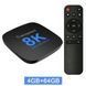 Smart TV Box приставка MX10 Android 13 TV Box ATV 4 ГБ 64 Гб 8K Video BT5.0 + RK3528 4K 3D