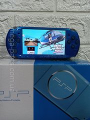 Sony PlayStation PSP- 3006 VIBRANT BLUE 16 Гб прошитая, много игр, новое состояние, полный заводской комплект