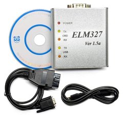Адаптер Автосканер сканер OBD2 ELM327 V1.5/V1.5a USB metal (оригінал)